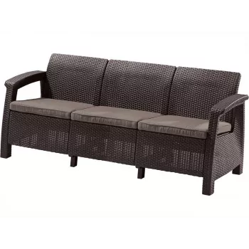 KETER Corfu Love Seat Max brun tresidig havesofa