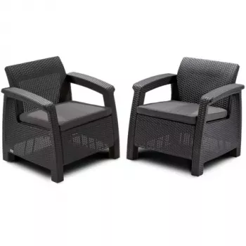 KETER Garden chairs Corfu Duo Set grey