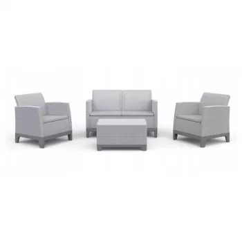 KETER Garden furniture set Scandi Forma 2 Seater Set light grey/dark steel grey