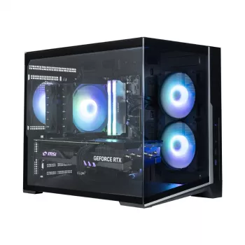 Zalman D30 sort mATX Mini Tower PC-Kabinet med 3x 120mm ARGB-Blæsere og hærdet Glas-Sidepanel