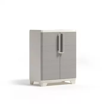 KETER Linear træskab med sokkel 68x39x90cm lysbeige/lysegrå