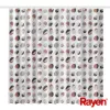 RAYEN bruseforhæng 180x200cm hvid/ribbet, PEVA