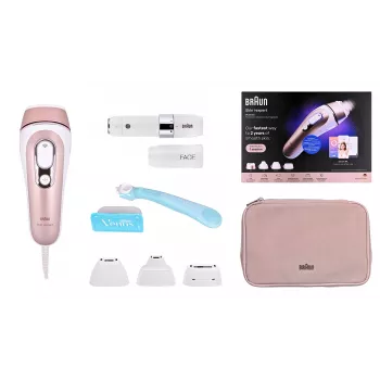 Braun Skin i-expert Pro 7 PL7432 IPL-hårfjerner, 400 000 lysglimt, hvid/pink