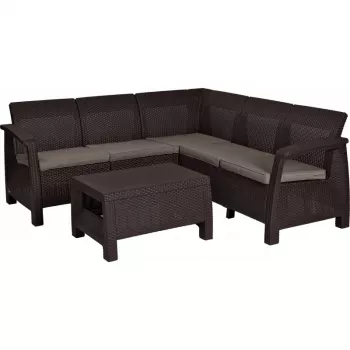 KETER Garden furniture set Corfu Relax Set brown