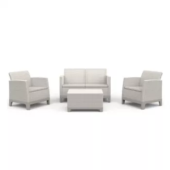 KETER havemøbelsæt Scandi Forma 2-personers sæt pebble grey/light beige