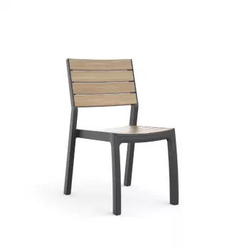 KETER havestol Deco Corale teak-look/grå