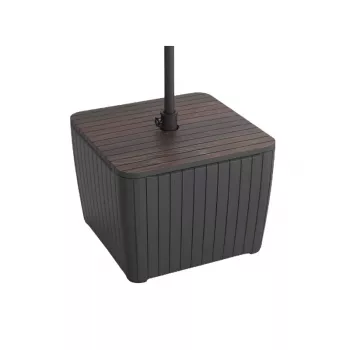 KETER Luzon parasol sidebord valnød/grå 29214820939