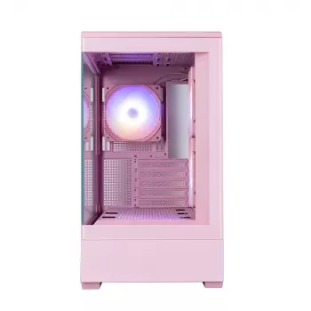 Zalman P30 V2, mATX Mini Tower PC-kabinet, 3 x 120mm ARGB-blæsere, Pink