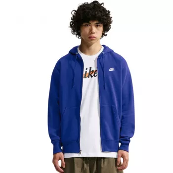 Herre Nike Club BB FZ hoodie sweatshirt blå FN3861 455 S