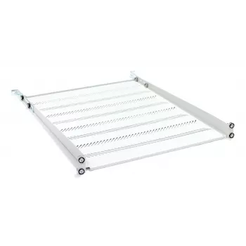 DIGITUS TN-19-550-1U-GY 1U fast rackhylde, 550 mm dyb, grå RAL 7035, 25 kg belastning