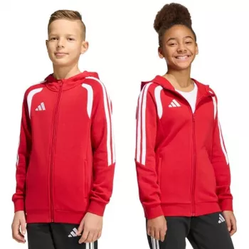 Børn hættetrøje adidas Tiro 26 League Sweat Full Zip Hoodie rød KF9101 164cm