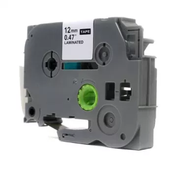 Farband Brother TZ231P 12mm x 8m sort/hvid KOMPATIBEL