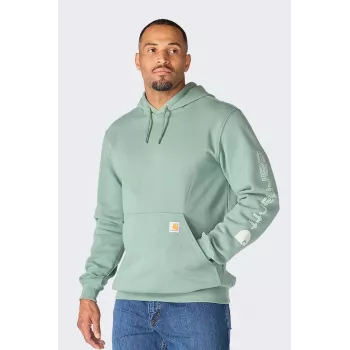Carhartt Iconic K288 Logo hættetrøje GREEN SLATE