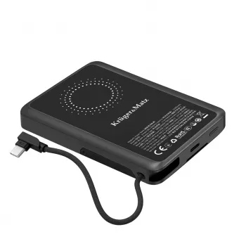 KRUGER & MATZ KM0916 Power Bank 10000 mAh with Quick Charge 3.0 and Power Delivery 3.0, Black