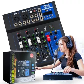 DNA T4MIX analog 4-kanals lydmixer blå