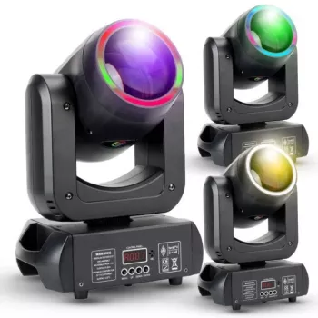 LIGHT4ME MH BEAM 150 RING moving head beam med RGB-ring