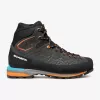 Scarpa Zodiac Tech GTX Mountaineering Boots, GORE-TEX Performance Comfort, Perwanger Leather, Vibram Mont Sole, Anthracite/Tonic Orange, EU 44