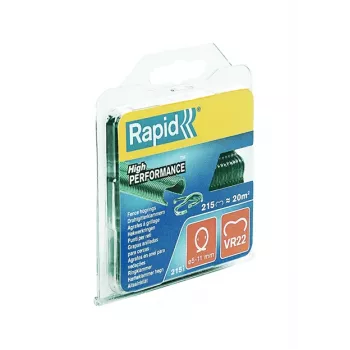 RAPID TOOLS VR22 Hegnsringklammer, galvaniseret stål med grøn plastbelægning, 13 Gauge, 12 mm benlængde, 1000 stk. 40108802
