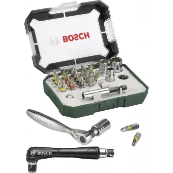 Bosch Accessories Promoline 2607017392 27-delt skruetrækkerbit-sæt med slids-, Phillips-, Pozidriv-, indvendig- og Torx-bits i opbevaringskuffert