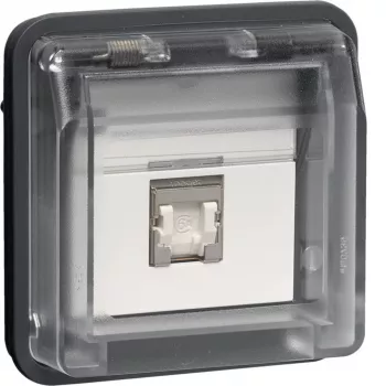 HAGER WNA226 UAE datadåse 8-polet skærmet Cat.6 RJ45 hvid