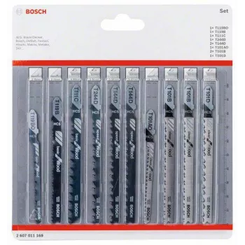 Bosch stiksavsblade-sæt træ 2607011169 10 stk. T-skaft HCS