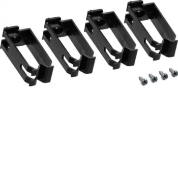 HAGER FZ913 kabelkanalklip til tehalit.BA7/BA6/BA6S installationskanaler, 4-pak, ren hvid