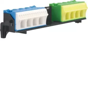 Hager PE/N klemblok med holder 2x18 Quick-Connect FZ382