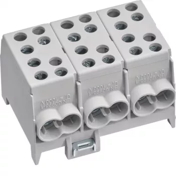 Hager Hovedlednings-afgreningsklemme KH35L3 3-polet 2x35-2x25mm² grå