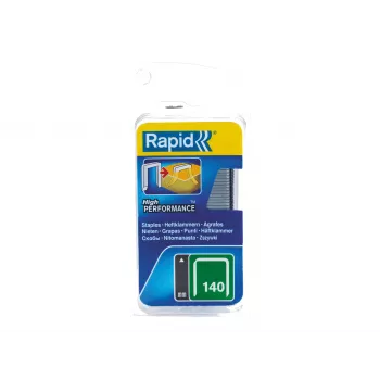 RAPID TOOLS Rapid Flat Wire Staples Type 140, 14 mm Leg Length, Galvanized Steel, 1250 Pieces, Carded 40109576