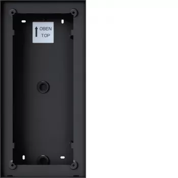Hager REW407X påbygningskabinet til intercom mono, 2/3/4 opkaldsknapper, antracit