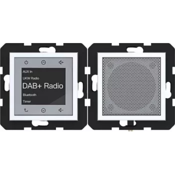 HAGER WAN6110WG Radio Touch UP DAB+ Bluetooth-højttaler indbygning