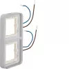 Hager WNA712 W.1 1-fach afdækningsramme med blå LED-belysning, 230V, polarhvid