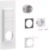 Hager universZ flange-monteret Schuko-stikdåse, 1-fach, 250 V, 16 A, lysegrå ZY01SD