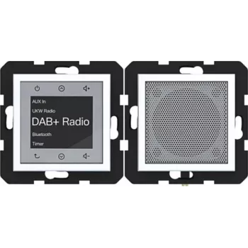 HAGER WAN6110WM Radio Touch UP DAB+ Bluetooth-højttaler indbygningsmontage