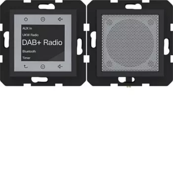 HAGER WAN6110BM Radio Touch UP DAB+ Bluetooth-højttaler, indbygget, sort