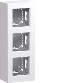 HAGER WAD8310WM overfladehus 3-fag, A.8 design, ren hvid