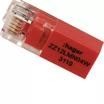 Hager afslutningsmodstand ZZ12LMN04W RJ12 til LMN-modul 120 ohm