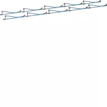 HAGER KU9S20YZ KNX Y-forbindelseskabel, 1 stik til 2 bøsninger, 20 cm, sort/blå, 10-pak