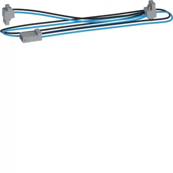 HAGER KU9S80YE KNX Y-kabel, sort/blå, 1 stik til 2 bøsninger, 0,8 m