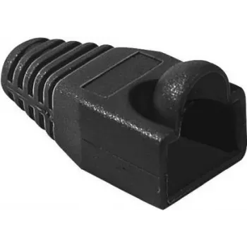 EXERTIS CONNECT RJ45 Strain Relief Boot for Round Cable, Black, 10-Pack 253166
