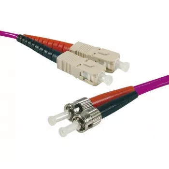 EXERTIS CONNECT fiberpatchkabel Eco, OM4 50/125µm, ST til SC duplex, erika-violet, 5 m 392824