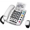 Geemarc Pack SERENTIES snoretelefon til seniorer med faldregistrerings-pendant, baggrundsbelyst display, hvid