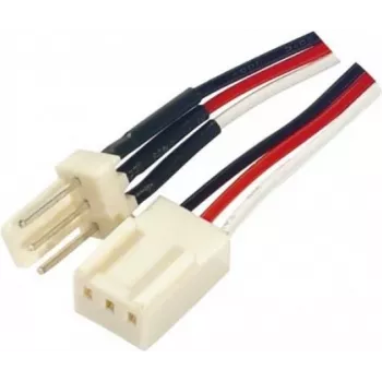 EXERTIS CONNECT 3-pin blæser-strømforlængerkabel, 0,45 m, sort 146871