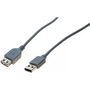 EXERTIS CONNECT USB 2.0-forlængerkabel, USB-A stik til USB-A hunstik, 2,0 m, sort 532508