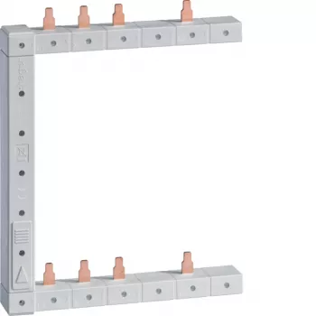 HAGER KCF563L vertikal venstre faseskinne, 2-rækket, 2-polet, 63 A, 12 moduler, stifttype