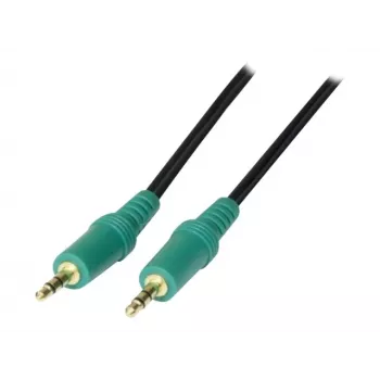 TECLINE lydkabel, 3,5 mm stereo-jackstik til stik, 5,0 m, sort 108897