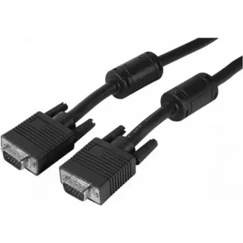 EXERTIS CONNECT SVGA-monitorkabel, 15-polet HD D-Sub-stik til stik, 1,0 m, sort, høj kvalitet til krævende anvendelser (119700)