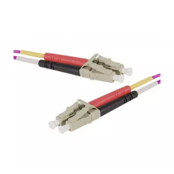 EXERTIS CONNECT 10m LC/UPC til LC/UPC OM4 multimode duplex fiber-patchkabel, LSZH, erika violet 392786