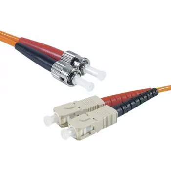 EXERTIS CONNECT ST/UPC til SC/UPC multimode duplex LWL-patchkabel, OM2 50/125µm, LSZH, orange, 2 m 392702