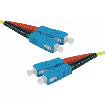 Exertis Connect HD LWL-patchkabel, OS2 singlemode, SC duplex til SC duplex, UPC, gul, 15 m 392877